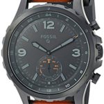 Fossil Q Men's Nate Stainless Steel and Leather Hybrid Smartwatch