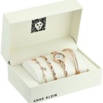 Anne Klein Women's  Swarovski Crystal Accented Rose Gold-Tone Watch