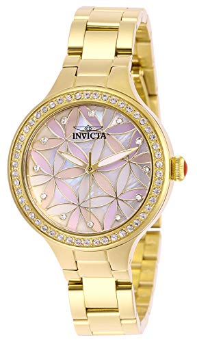 Invicta Women's Wildflower Quartz Stainless-Steel Strap, Gold, 14 Casual Watch
