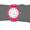 Nine West Women's Matte Hot Pink Rubberized Bracelet Watch
