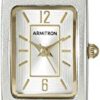 Armitron Women's Rectangular Shaped Two-Tone Bangle Watch