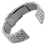 Geckota Beads of Rice 316L Stainless Steel Watch Band – Adjustable, Durable & Secure