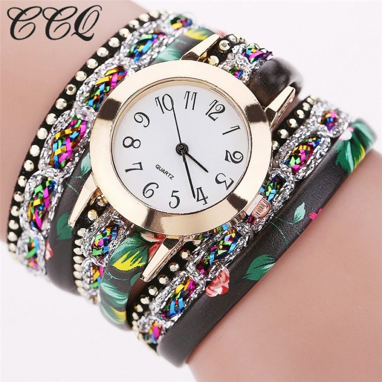 CCQ Fashion Women Wrist Watches Watched Luxury Women Multicolor Bracelet