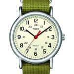 Timex Unisex Weekender Olive Nylon Slip-Thru Strap Watch