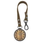 Dakota Walnut Wood Pocket Watch with Leather Strap | Elegant & Lightweight for Special Occasions