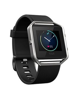 Fitbit Blaze Smart Fitness Watch, Black, Silver, Large (6.7 - 8.1 inch)