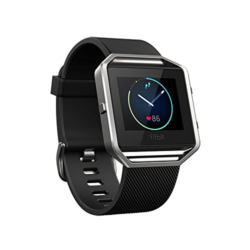Fitbit Blaze Smart Fitness Watch, Black, Silver, Large (6.7 - 8.1 inch)