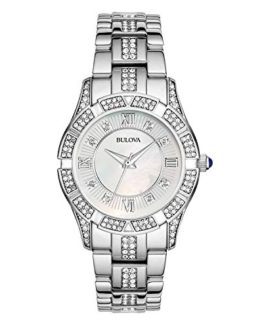 Bulova Women's 96L116 Swarovski Crystal Stainless Steel Watch