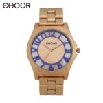 Fashion women's wrist watches Geneva colored number see through watch