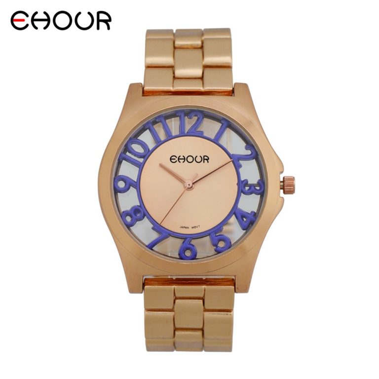 Fashion women's wrist watches Geneva colored number see through watch