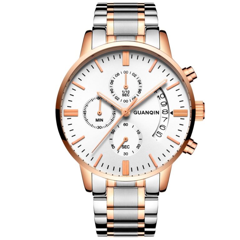GUANQIN Luxury Watch Fashion Stainless Steel Watch for Man Waterproof Sapphire Luminous hands Mens Quartz Analog Wrist Watch 2 GUANQIN Luxury Watch Fashion Stainless Steel Watch for Man