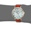 Armitron Women's Easy to Read Dial Gold-Tone and Brown Leather Strap Watch