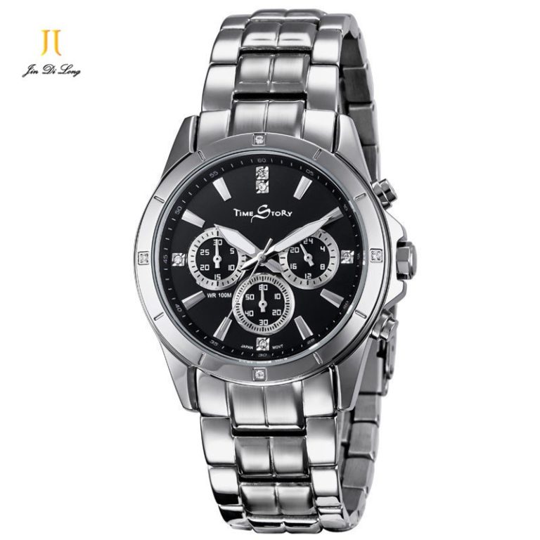 2 *#Luxury Fashion Business Casual Watch Men Quartz Diamond Wrist Watches Stainless Steel Luminous Calendar Waterproof 100M 1 2 *#Luxury Fashion Business Casual Watch Men Quartz Diamond Wrist Watches