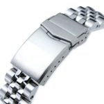 Angus Jubilee 20mm Stainless Steel Watch Bracelet – Brushed & Polished Finish with V-Clasp Lock