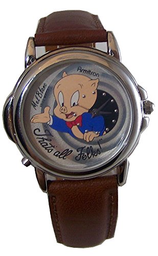 Porky Pig Watch Mel Blanc Voice Wristwatch Looney Tunes Armitron