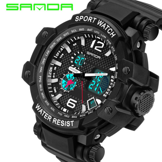 SANDA Digital Watch Men XFCS Military Men Wrist Watch