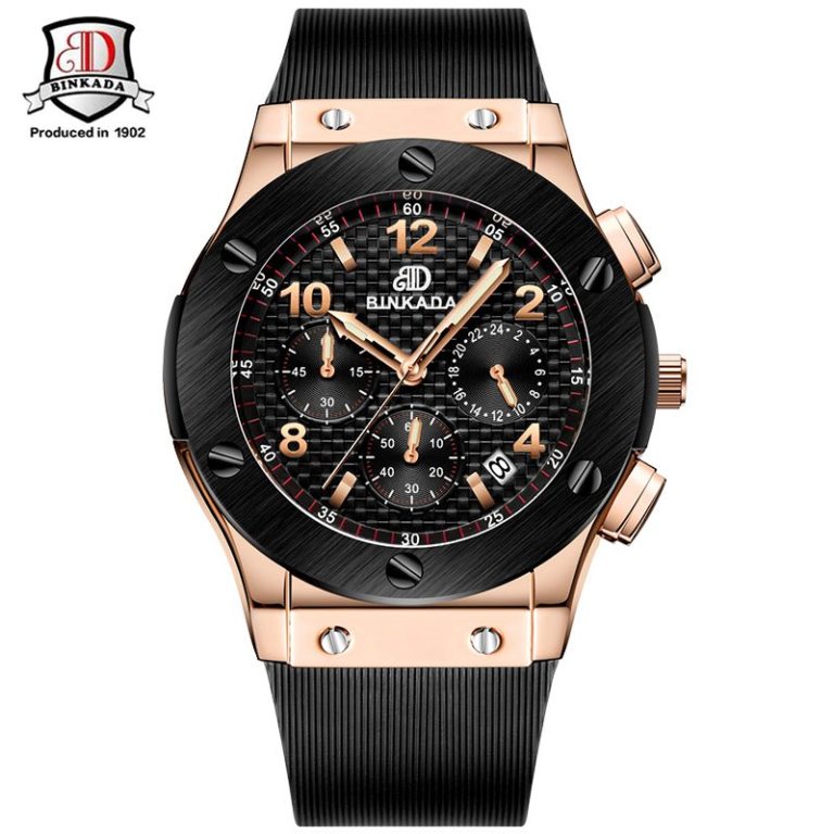 Men Watches 2019 BINKADA New Chronograph Steel Watch Men Luxury Brand Famous Wrist Watch For Man Clock Male Quartz-Watch Relojes Men Watches New Chronograph Steel Watch