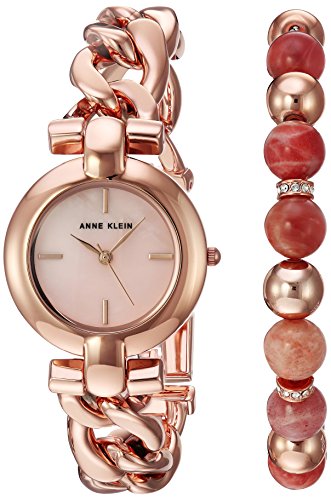 Anne Klein Women's Rose Gold-Tone Bracelet Watch