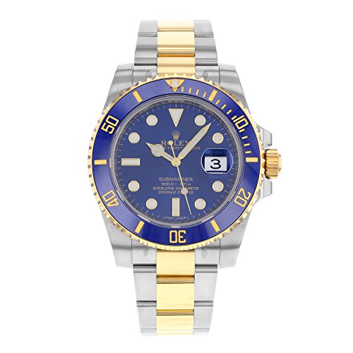Rolex Submariner Stainless Steel Yellow Gold Watch Blue Ceramic Watch