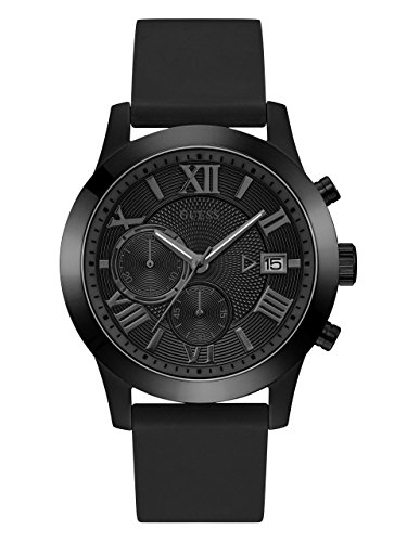 GUESS Men's Stainless Steel Silicone Casual Watch