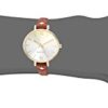 Nine West Women's Gold-Tone and Brown Strap Watch