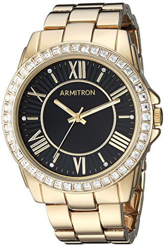 Armitron Women's Swarovski Crystal Accented Gold-Tone Bracelet Watch