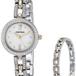 Armitron Women's Swarovski Crystal Accented Two-Tone Watch and Bracelet Set