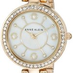 Anne Klein Women's Swarovski Crystal-Accented Gold-Tone Bangle Watch