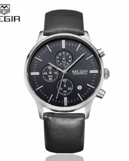 MEGIR Clock Mens Wrist Watches Top Brand Luxury Function Chronograph Watch
