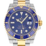 Rolex Submariner Stainless Steel Yellow Gold Watch Blue Ceramic Watch
