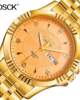 BOSCK Top Brand Gold Full Stainless Steel Role Luxury Watch