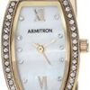 Armitron Women's Swarovski Crystal Accented Gold-Tone Bangle Watch
