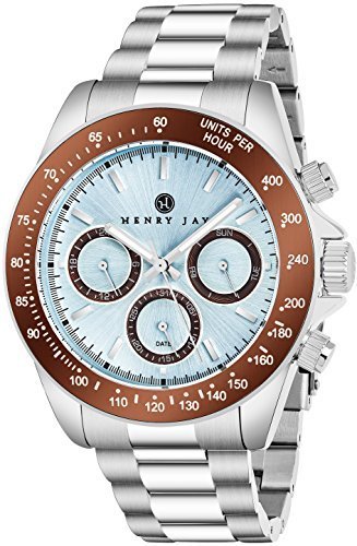 Henry Jay Mens Stainless Steel Multifunction "Specialty Aquamaster" Watch