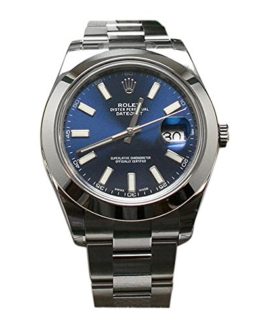 Rolex Datejust II 41 Blue Dial Index Dial Steel Mens Watch