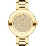 Movado Women's Bold T-Bar LYG Watch with a Flat Dot Crystal Dial