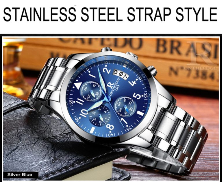 Top Brand Business Quartz Watches Men Stainless Steel Band 30m Waterproof Luminous Mens Quartz-Watch Male Wrist watches orologio 2 Top Brand Business Quartz Watches Men Stainless Steel Band 30m Waterproof