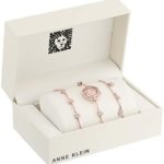 Anne Klein Women's Multi-Colored Crystal Accented Rose Gold-Tone Watch