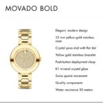 Movado Women's Bold T-Bar LYG Watch with a Flat Dot Crystal Dial