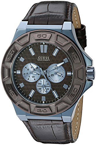 GUESS Men's Sporty Blue Stainless Steel Watch