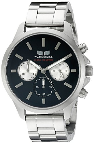 Vestal Unisex HEICM04 Heirloom Chrono Analog Display Quartz Silver Watch
