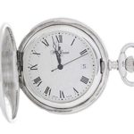 Swiss Made Solid Sterling Silver Quartz Pocket Watch 5304 – Precision Swiss Quartz, 42mm, Date Feature