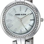 Anne Klein Women's Swarovski Crystal Accented Silver-Tone Bracelet Watch