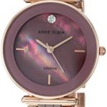 Anne Klein Women's Diamond-Accented Rose Gold-Tone Watch