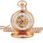 Charles-Hubert, Paris Rose Gold-Plated Mechanical Pocket Watch