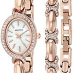 Armitron Women's Swarovski Crystal Accented Rose Gold-Tone Watch