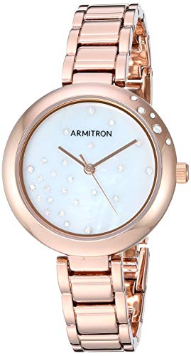 Armitron Women's Swarovski Crystal Accented Rose Gold-Tone Bracelet Watch