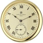 Charles-Hubert, Paris Premium Collection Stainless Steel Pocket Watch