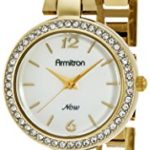 Armitron Women's Swarovski Crystal Accented Gold-Tone Bangle Watch