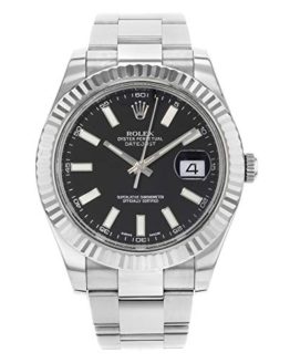 Rolex Datejust Black Dial Men's Luxury Watch