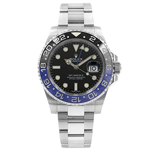 Rolex GMT Master II Black Dial Stainless Steel Mens Watch